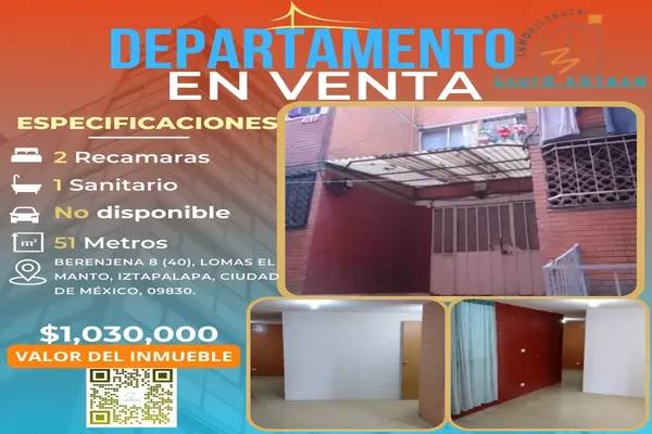 Foto de departamento en berenjena 8, lomas el manto, iztapalapa, df / cdmx, 0 foto 01 Foto de departamento en venta en berenjena 8, lomas el manto, iztapalapa, df / cdmx, 0 No. 01