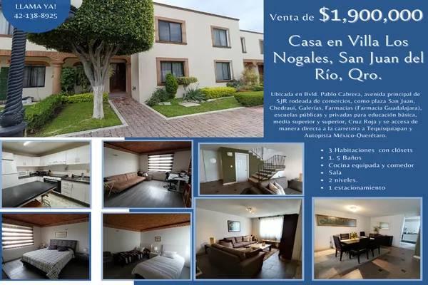 Foto de casa en condominio en boulevard pablo cabrera 88, los nogales, san juan del río, querétaro, 28204347 foto 01 Foto de casa en condominio en venta en boulevard pablo cabrera 88, los nogales, san juan del río, querétaro, 28204347 No. 01
