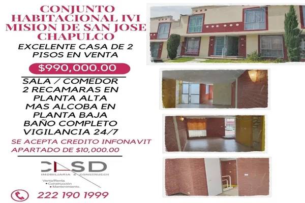 Foto de casa en conjunto habitacional ivi 1, san josé chapulco, puebla, puebla, 0 foto 01 Foto de casa en venta en conjunto habitacional ivi 1, san josé chapulco, puebla, puebla, 0 No. 01