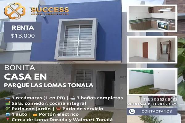 Foto de casa en parque las lomas |, loma dorada ejidal, tonalá, jalisco, 30205758 foto 01 Foto de casa en renta en parque las lomas |, loma dorada ejidal, tonalá, jalisco, 30205758 No. 01