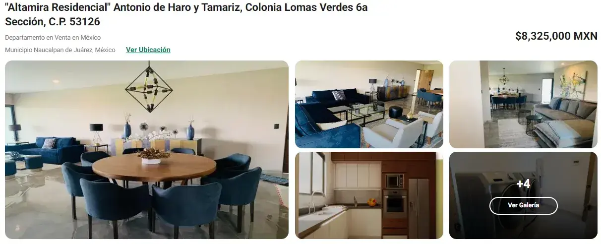Ejemplo de anuncio de venta de casa