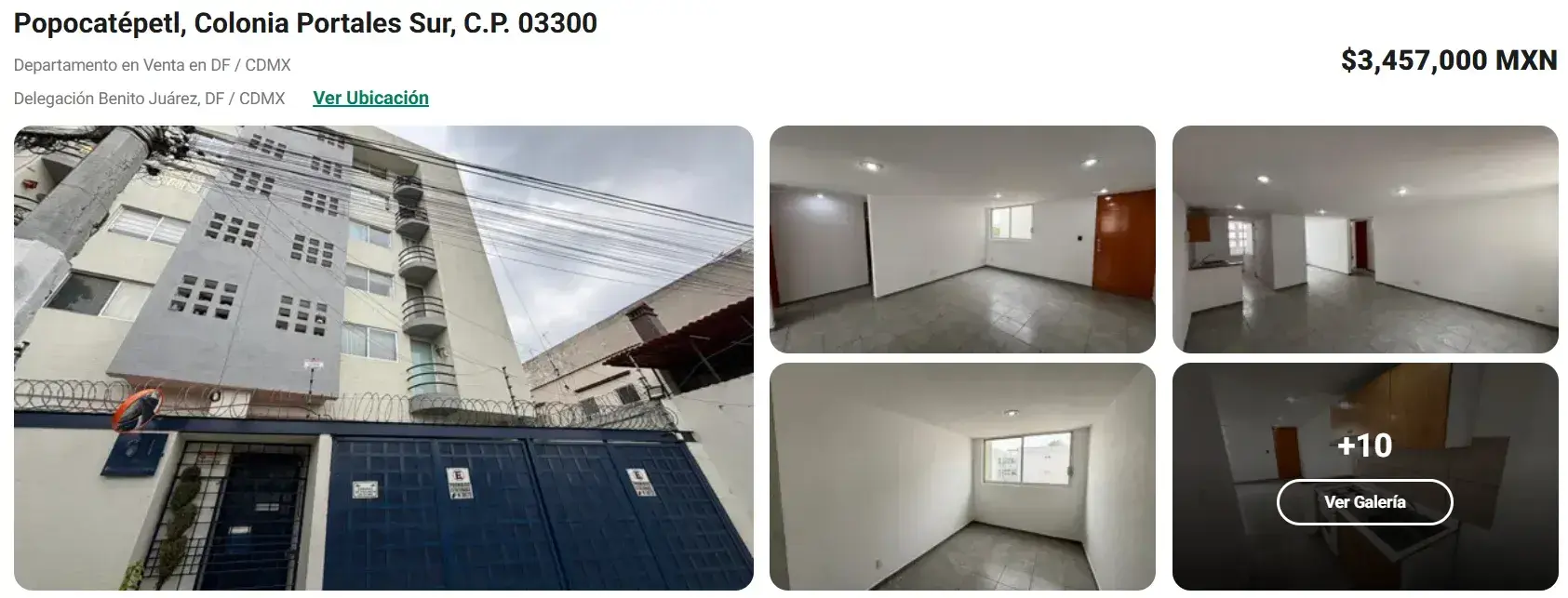Publicidad venta de departamentos